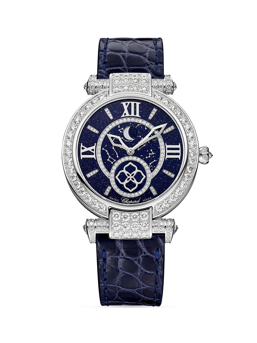 Часы Imperiale Moonphase из белого золота 18 карат с бриллиантом 3,01 TCW и ремешком из кожи аллигатора Chopard, зеленый
Часы Imperiale Moonphase из белого золота 18 карат с бриллиантом 3,01 TCW и ремешком из кожи аллигатора Chopard, зеленый
