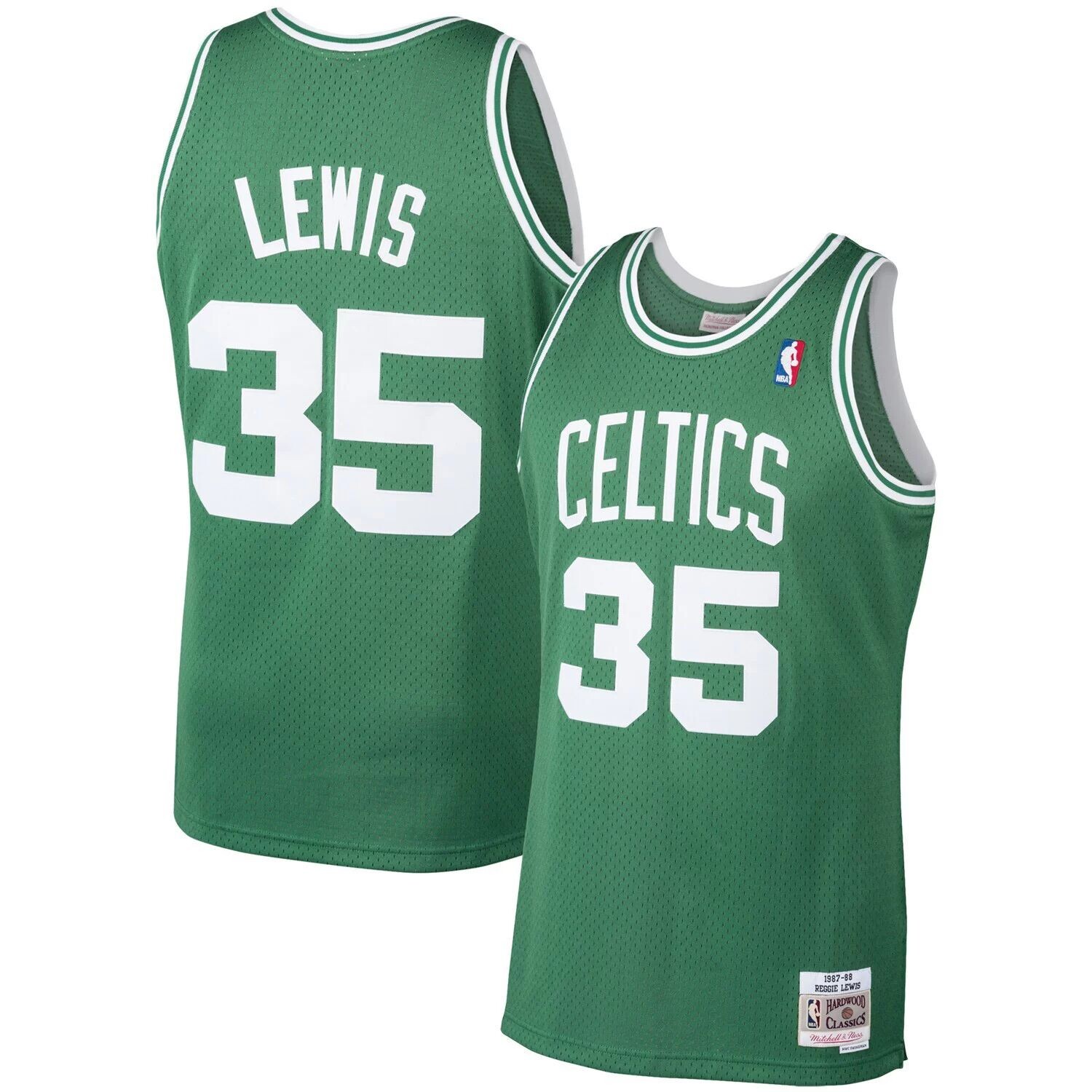 Мужская майка Mitchell & Ness Reggie Lewis Kelly Green Boston Celtics 1987-88 Hardwood Classics Swingman Player
Мужская майка Mitchell & Ness Reggie Lewis Kelly Green Boston Celtics 1987-88 Hardwood Classics Swingman Player