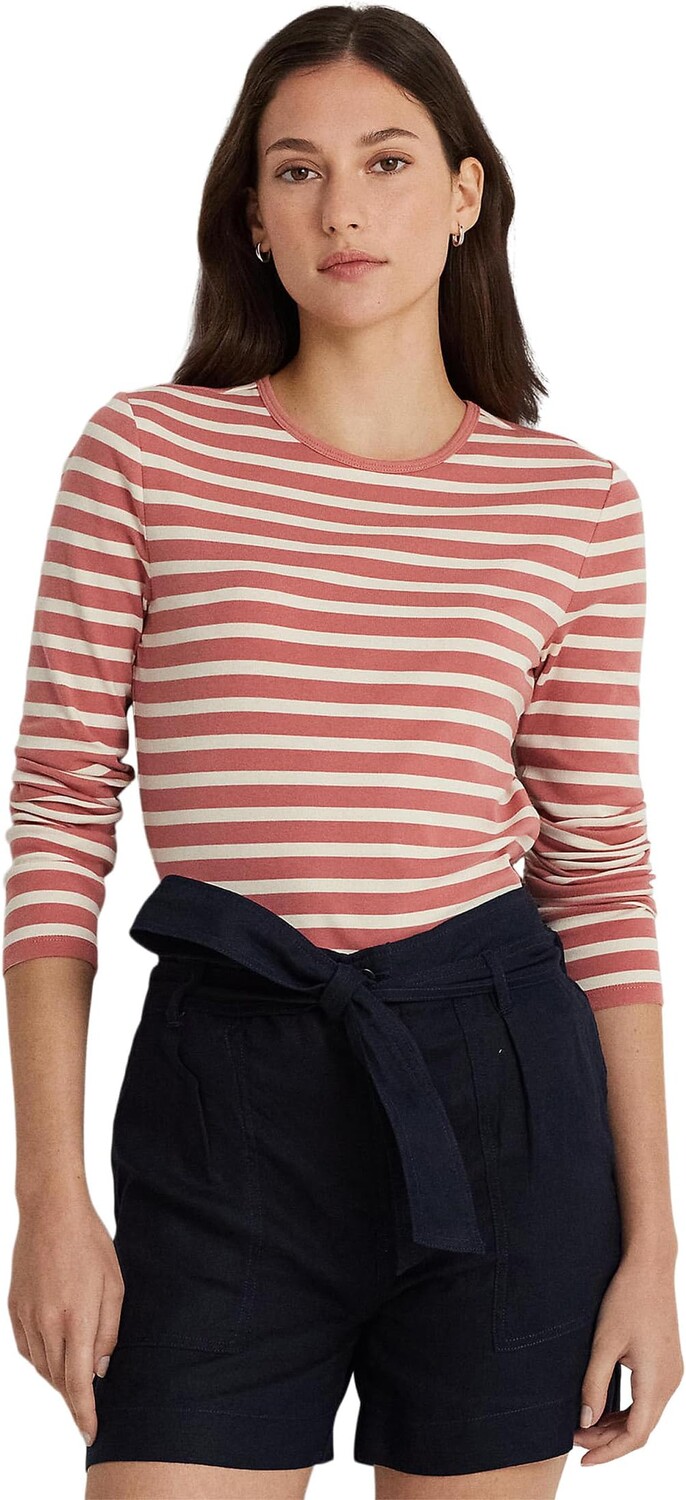 Футболка LAUREN Ralph Lauren Petite Striped Cotton Long-Sleeve Tee, цвет Pink Mahogany/Mas Cream
Футболка LAUREN Ralph Lauren Petite Striped Cotton Long-Sleeve Tee, цвет Pink Mahogany/Mas Cream