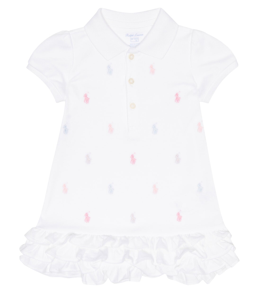 Детский комплект из хлопкового платья и шароваров. Polo Ralph Lauren, белый
Детский комплект из хлопкового платья и шароваров. Polo Ralph Lauren, белый