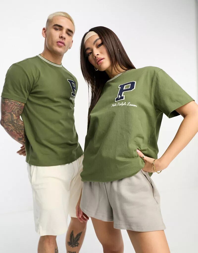 Оливково-зеленая футболка с логотипом Polo Ralph Lauren x ASOS, эксклюзивная дизайнерская коллаборация
Оливково-зеленая футболка с логотипом Polo Ralph Lauren x ASOS, эксклюзивная дизайнерская коллаборация