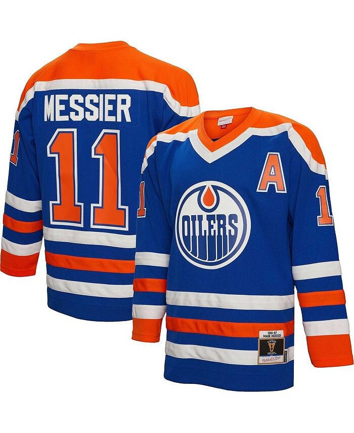 Мужская майка игрока Mark Messier Royal Edmonton Oilers 1986 Blue Line Mitchell & Ness, синий
Мужская майка игрока Mark Messier Royal Edmonton Oilers 1986 Blue Line Mitchell & Ness, синий
