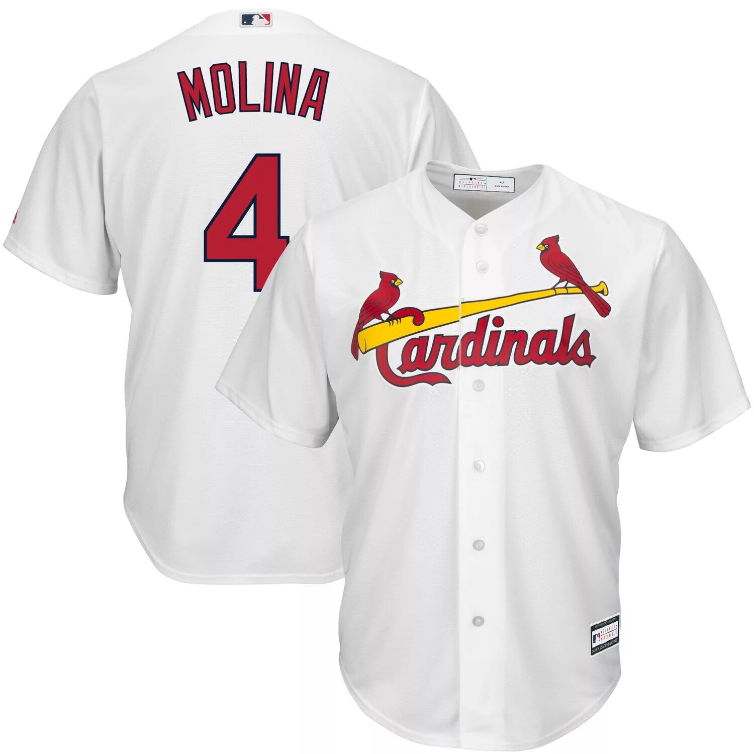 Мужская белая футболка Yadier Molina St. Louis Cardinals Big & Tall Replica Player, Белый
Мужская белая футболка Yadier Molina St. Louis Cardinals Big & Tall Replica Player, Белый