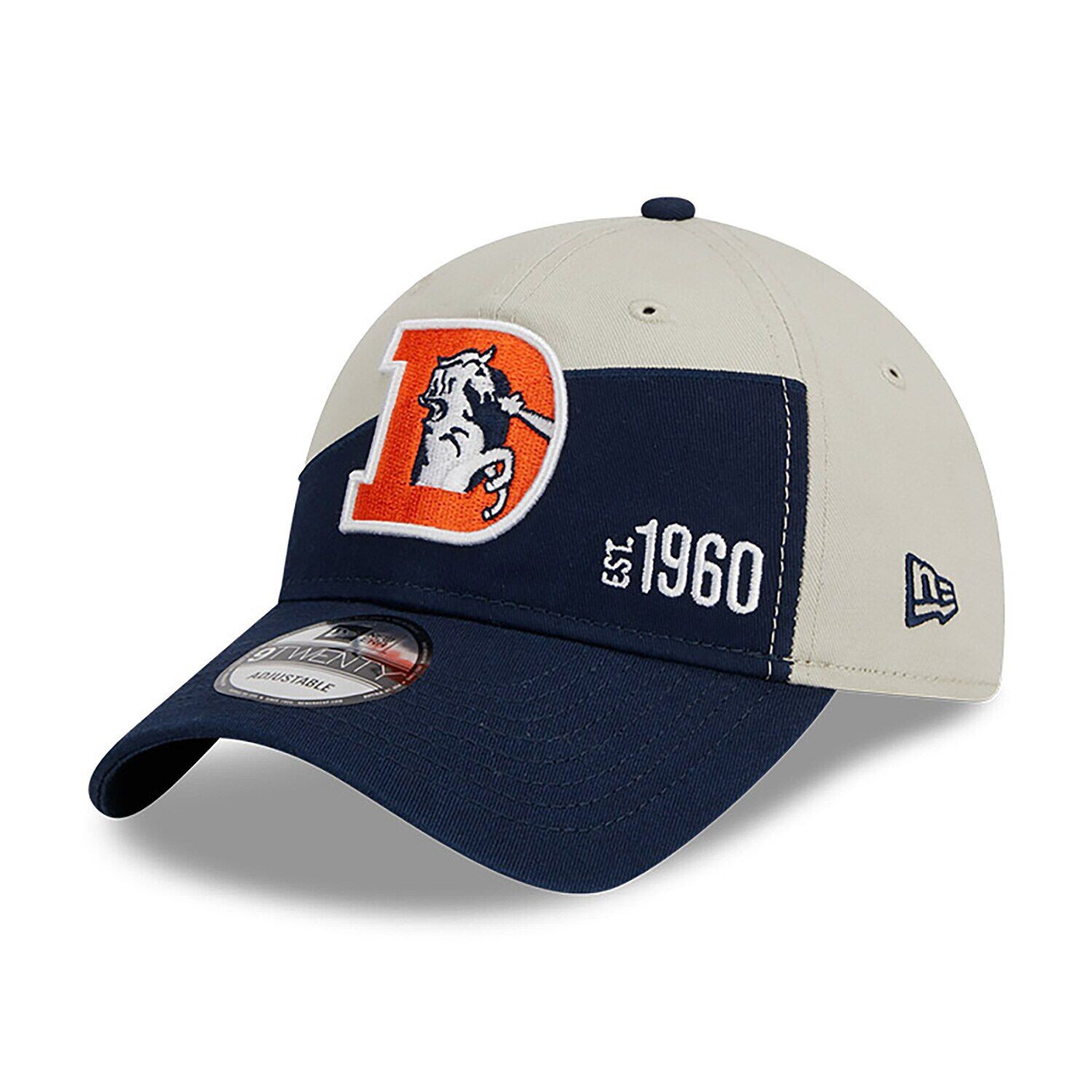 Мужская регулируемая кепка New Era кремового/темно-синего цвета Denver Broncos 2023 Sideline Historic 9TWENTY
Мужская регулируемая кепка New Era кремового/темно-синего цвета Denver Broncos 2023 Sideline Historic 9TWENTY