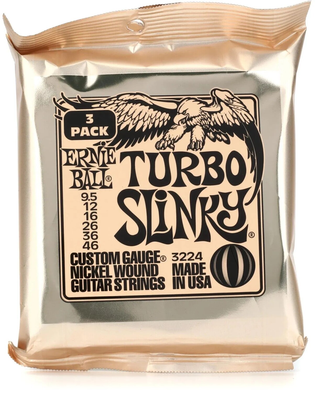 Струны для электрогитары Ernie Ball 3224 Turbo Slinky с никелевой обмоткой — .0095-.046 заводские (3 шт.)
Струны для электрогитары Ernie Ball 3224 Turbo Slinky с никелевой обмоткой — .0095-.046 заводские (3 шт.)
