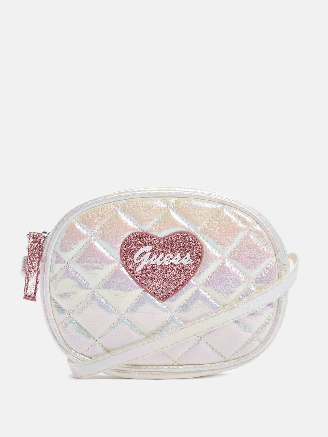 Стеганое плечо через плечо с переливающимся логотипом в форме сердца Guess Factory, белый
Стеганое плечо через плечо с переливающимся логотипом в форме сердца Guess Factory, белый