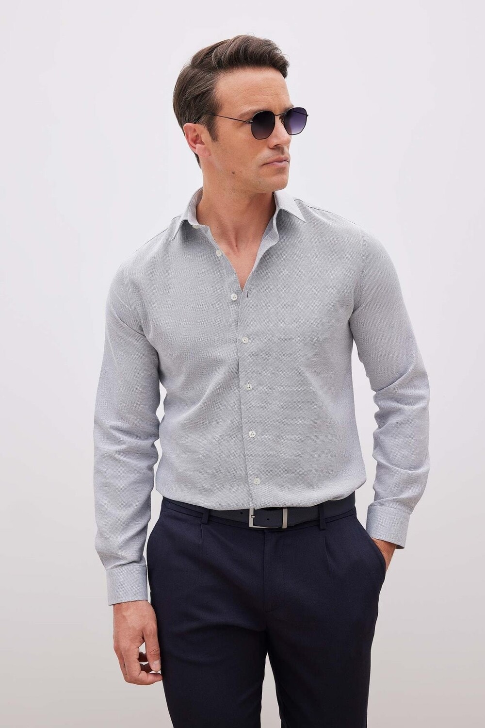 Текстурированная хлопковая рубашка с длинными рукавами и воротником-поло Slim Fit DeFacto, серый
Текстурированная хлопковая рубашка с длинными рукавами и воротником-поло Slim Fit DeFacto, серый