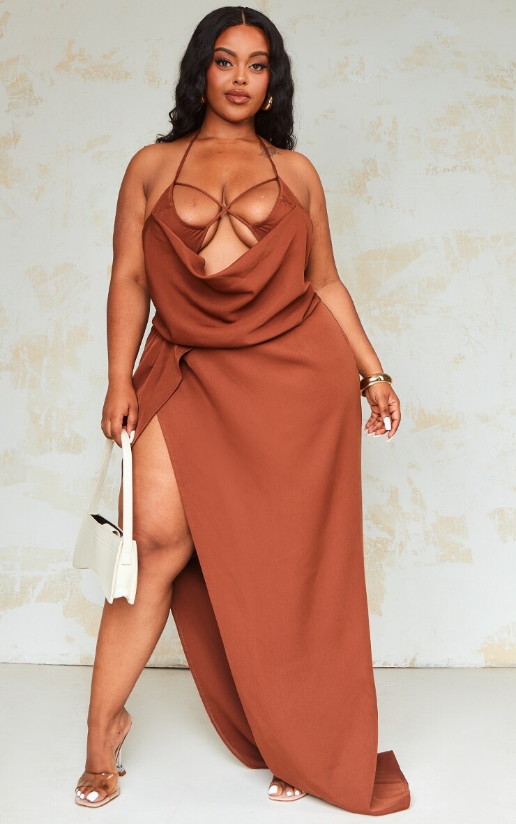 PrettyLittleThing Платье макси с капюшоном шоколадного цвета и разрезом спереди по бокам, Коричневый
PrettyLittleThing Платье макси с капюшоном шоколадного цвета и разрезом спереди по бокам, Коричневый