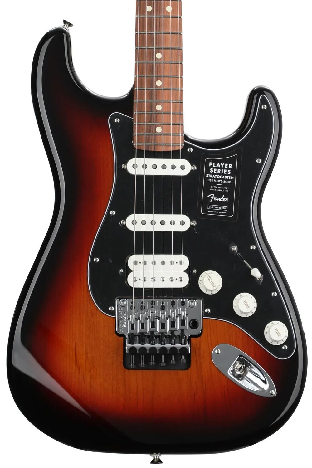 Fender Player Stratocaster HSS с Floyd Rose — 3-Tone Sunburst с накладкой Pau Ferro
Fender Player Stratocaster HSS с Floyd Rose — 3-Tone Sunburst с накладкой Pau Ferro