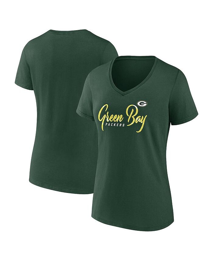 Женская зеленая фирменная футболка с v-образным вырезом Green Bay Packers Shine Time Fanatics, зеленый
Женская зеленая фирменная футболка с v-образным вырезом Green Bay Packers Shine Time Fanatics, зеленый