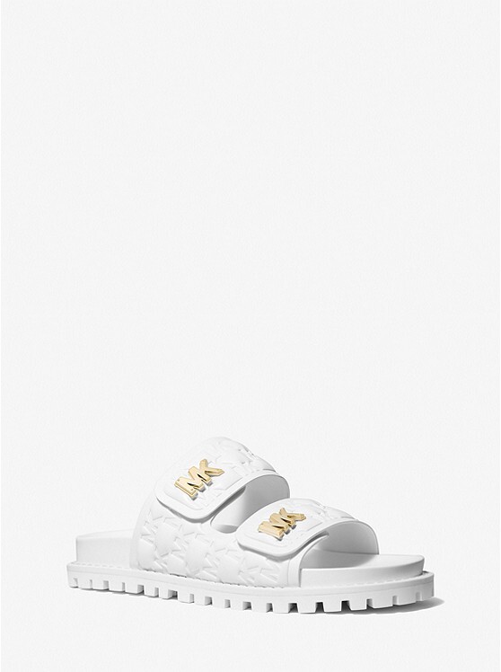 Шлепанцы Michael Michael Kors Stark Logo Embossed Faux Leather Slide, белый
Шлепанцы Michael Michael Kors Stark Logo Embossed Faux Leather Slide, белый