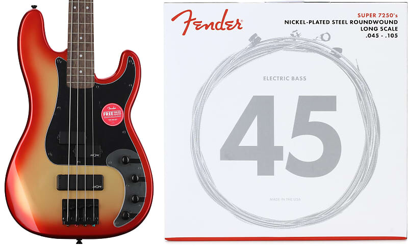 Squier Contemporary Active Precision Bass PH - комплект Sunset Metallic Bundle со струнами Fender 7250M из никелированной стали с длинной мензурой для бас-гитары - .045-.105 Medium Squier + Fender 0370481570=1 0737250406=1
Squier Contemporary Active Precision Bass PH - комплект Sunset Metallic Bundle со струнами Fender 7250M из никелированной стали с длинной мензурой для бас-гитары - .045-.105 Medium Squier + Fender 0370481570=1 0737250406=1
