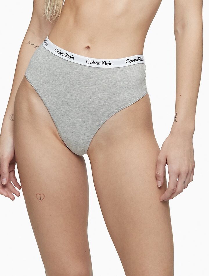 Хлопковые трусики-танга с высокой талией и логотипом Carousel Calvin Klein, серый
Хлопковые трусики-танга с высокой талией и логотипом Carousel Calvin Klein, серый