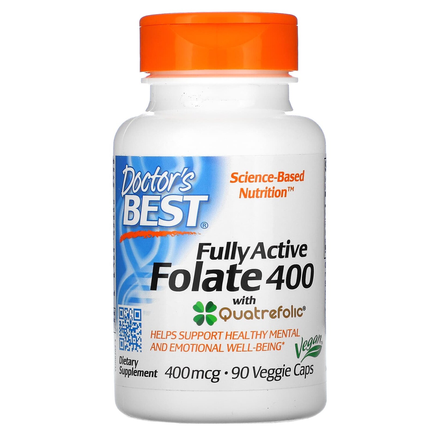 Полностью активный фолат 400 с Quatrefolic, 400 мкг, 90 вегетарианских капсул, Doctor's Best
Полностью активный фолат 400 с Quatrefolic, 400 мкг, 90 вегетарианских капсул, Doctor's Best