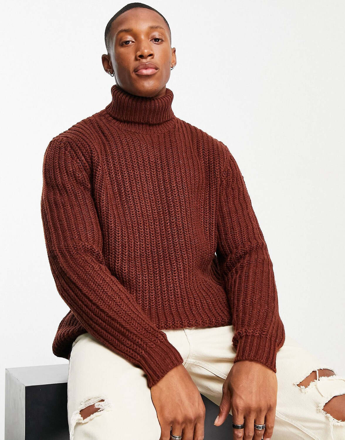 Ржавый тяжелый джемпер в рубчик с высоким воротником ASOS DESIGN ASOS DESIGN, Коричневый
Ржавый тяжелый джемпер в рубчик с высоким воротником ASOS DESIGN ASOS DESIGN, Коричневый