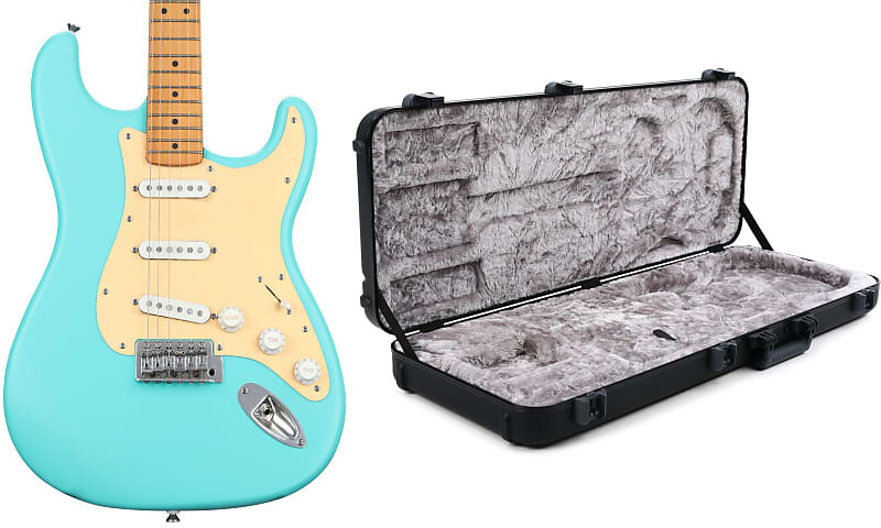 Squier 40th Anniversary Stratocaster Electric Guitar Vintage Edition - Satin Seafoam Green с кленовой накладкой на гриф в комплекте с формованным корпусом
Squier 40th Anniversary Stratocaster Electric Guitar Vintage Edition - Satin Seafoam Green с кленовой накладкой на гриф в комплекте с формованным корпусом