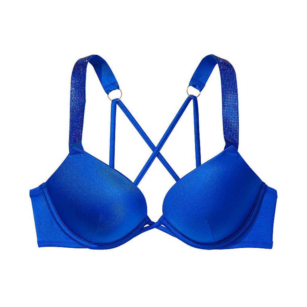 Верх от купальника Victoria's Secret Swim Shine Strap Bombshell Add-2-Cups Push-Up Bikini, синий
Верх от купальника Victoria's Secret Swim Shine Strap Bombshell Add-2-Cups Push-Up Bikini, синий