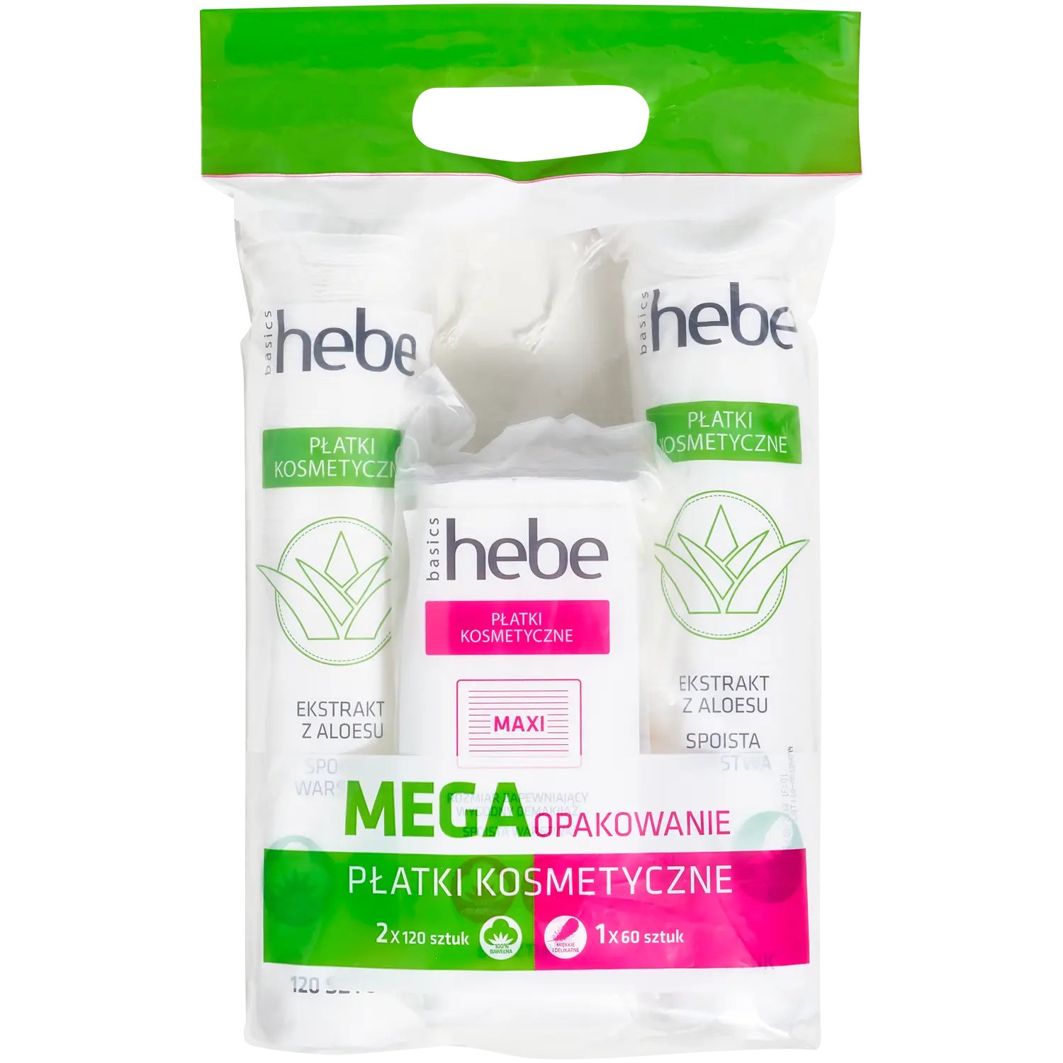 Hebe Basics мега упаковка: круглые ватные диски с экстрактом алоэ вера, 2х120 шт + квадратные макси ватные диски, 60 шт/1 уп.
Hebe Basics мега упаковка: круглые ватные диски с экстрактом алоэ вера, 2х120 шт + квадратные макси ватные диски, 60 шт/1 уп.
