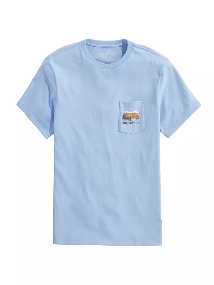 Хлопковая футболка с короткими рукавами и карманами Autumn Wakes Vineyard Vines, цвет ocean breeze
Хлопковая футболка с короткими рукавами и карманами Autumn Wakes Vineyard Vines, цвет ocean breeze