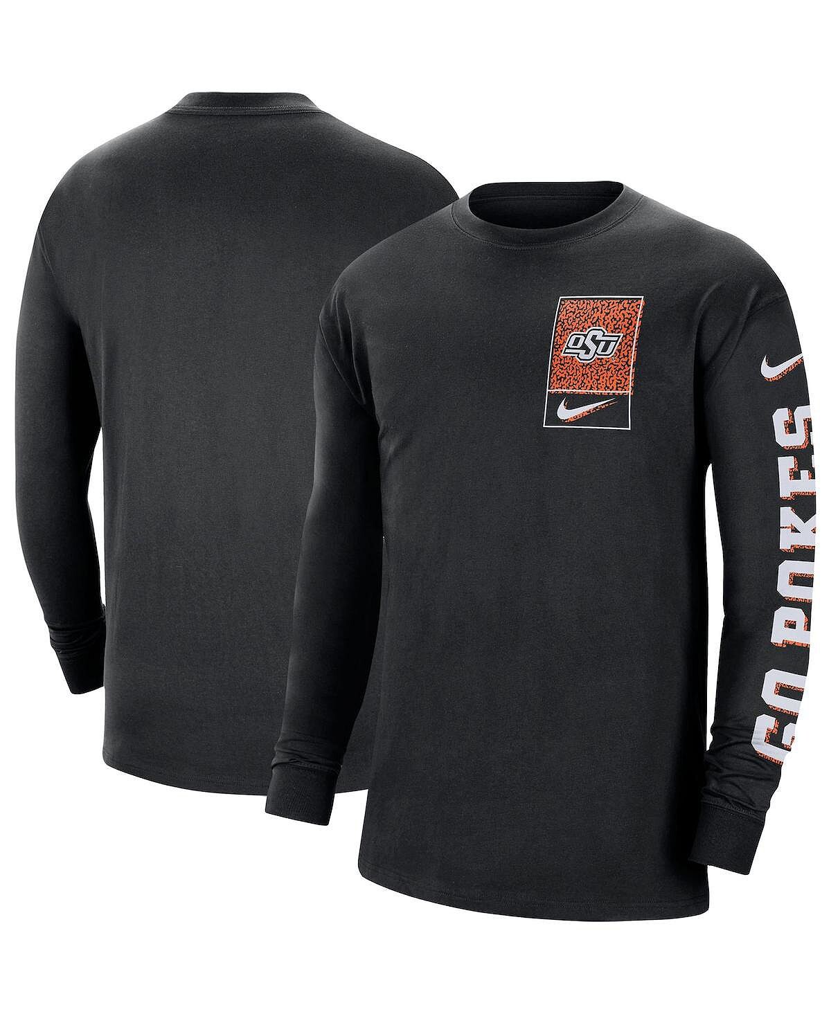 Мужская черная футболка oklahoma state cowboys seasonal max90 2-hit с длинным рукавом Nike, черный
Мужская черная футболка oklahoma state cowboys seasonal max90 2-hit с длинным рукавом Nike, черный