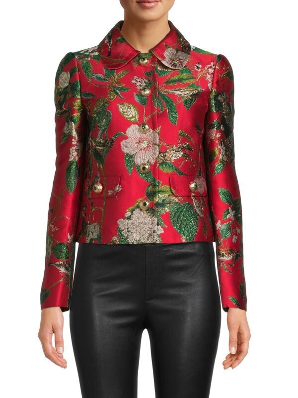 Пиджак Dolce&gabbana из смесового шелка с эффектом металлик и цветочным принтом, мультиколор
Пиджак Dolce&gabbana из смесового шелка с эффектом металлик и цветочным принтом, мультиколор
