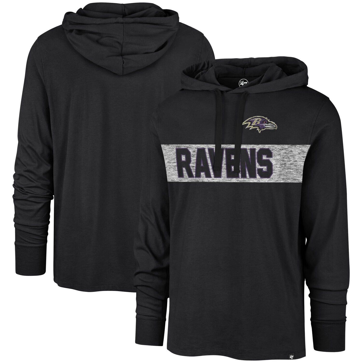 Мужская черная футболка с длинным рукавом и капюшоном '47 Baltimore Ravens Field Franklin, Черный
Мужская черная футболка с длинным рукавом и капюшоном '47 Baltimore Ravens Field Franklin, Черный