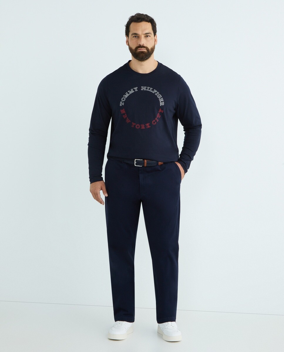 Мужская футболка с длинными рукавами и логотипом больших размеров Tommy Hilfiger, темно-синий
Мужская футболка с длинными рукавами и логотипом больших размеров Tommy Hilfiger, темно-синий
