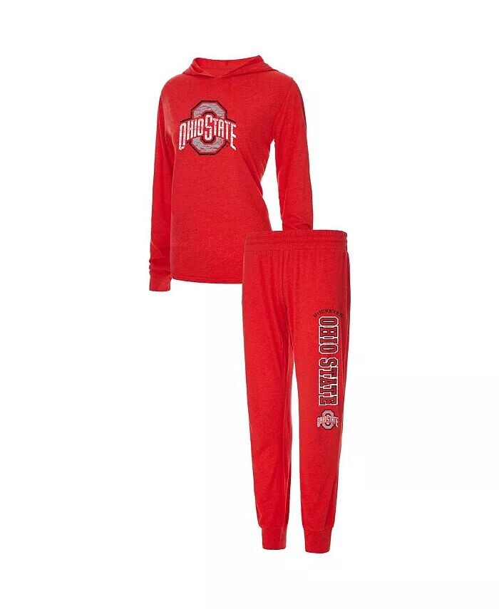Женский комплект для сна с футболкой и брюками Scarlet Ohio State Buckeyes с длинными рукавами и брюками Concepts Sport, красный
Женский комплект для сна с футболкой и брюками Scarlet Ohio State Buckeyes с длинными рукавами и брюками Concepts Sport, красный