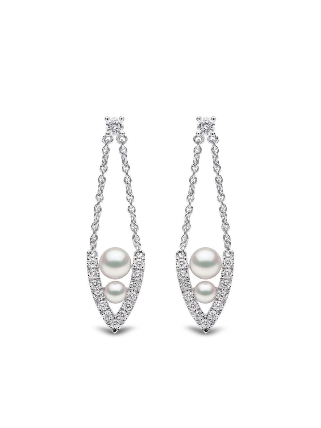 Серьги Sleek из белого золота с бриллиантами и жемчугом Yoko London, серебряный
Серьги Sleek из белого золота с бриллиантами и жемчугом Yoko London, серебряный