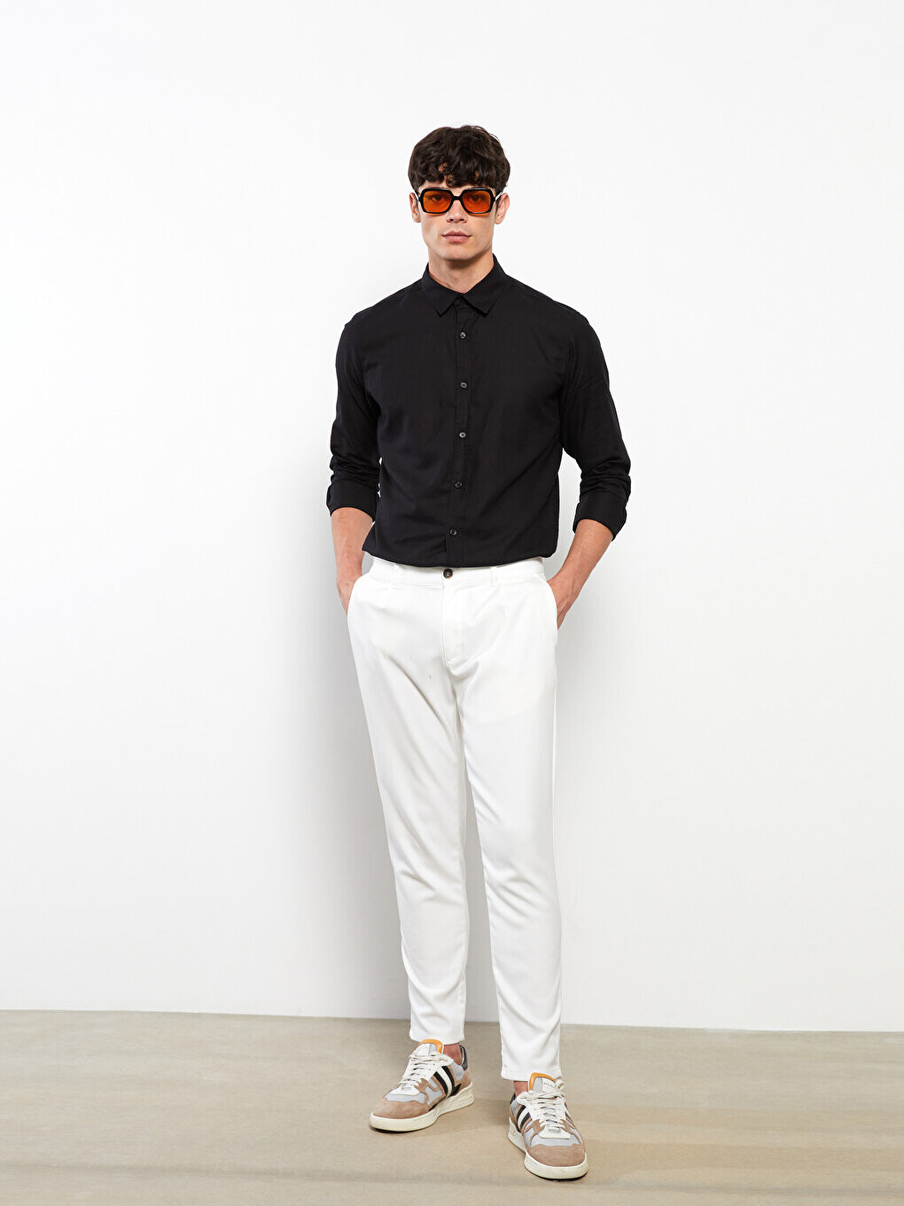 Мужская габардиновая рубашка Slim Fit с длинным рукавом LCW Casual, черный
Мужская габардиновая рубашка Slim Fit с длинным рукавом LCW Casual, черный