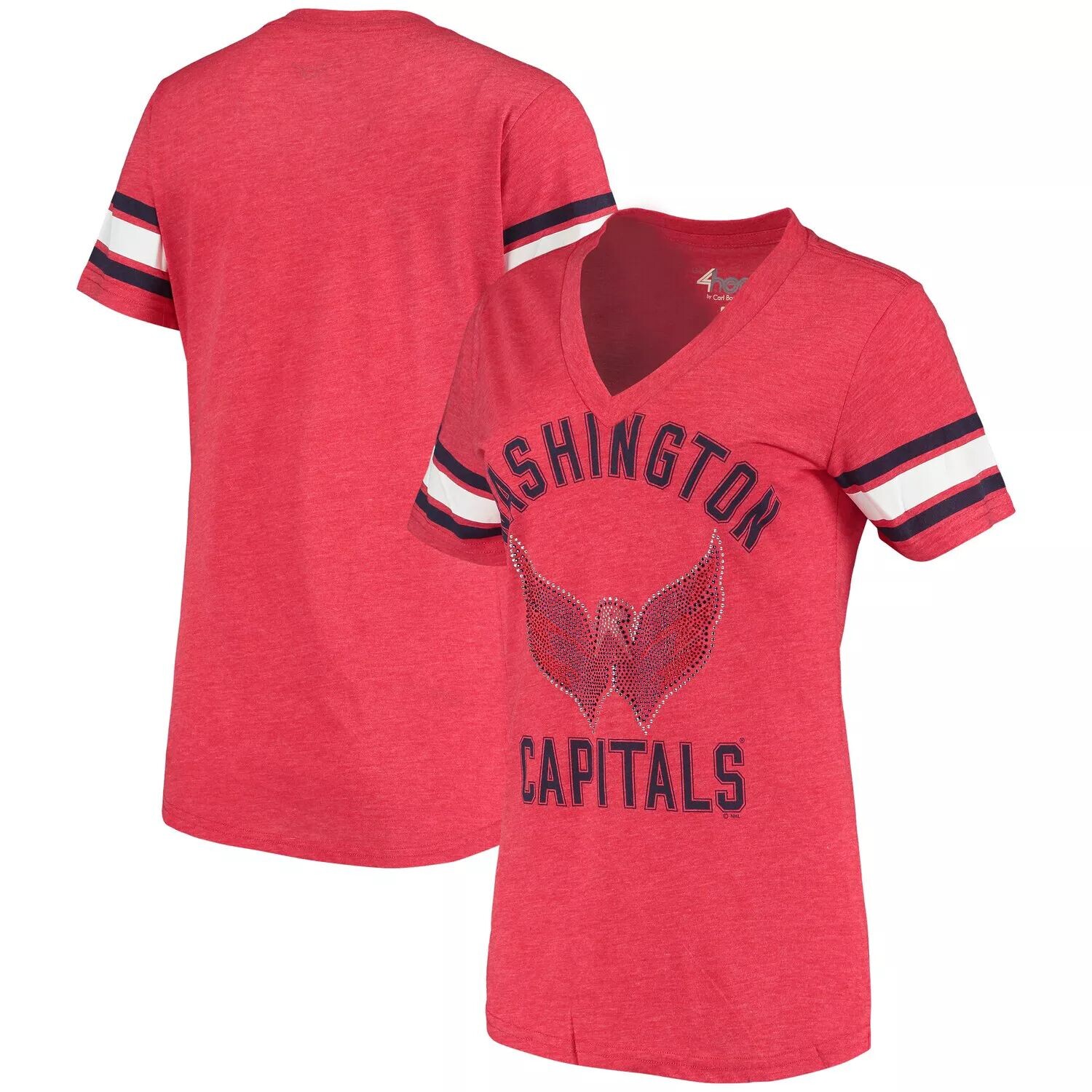Женская красная футболка G-III 4Her by Carl Banks Washington Capitals Wild Card Tri-Blend с v-образным вырезом G-III
Женская красная футболка G-III 4Her by Carl Banks Washington Capitals Wild Card Tri-Blend с v-образным вырезом G-III