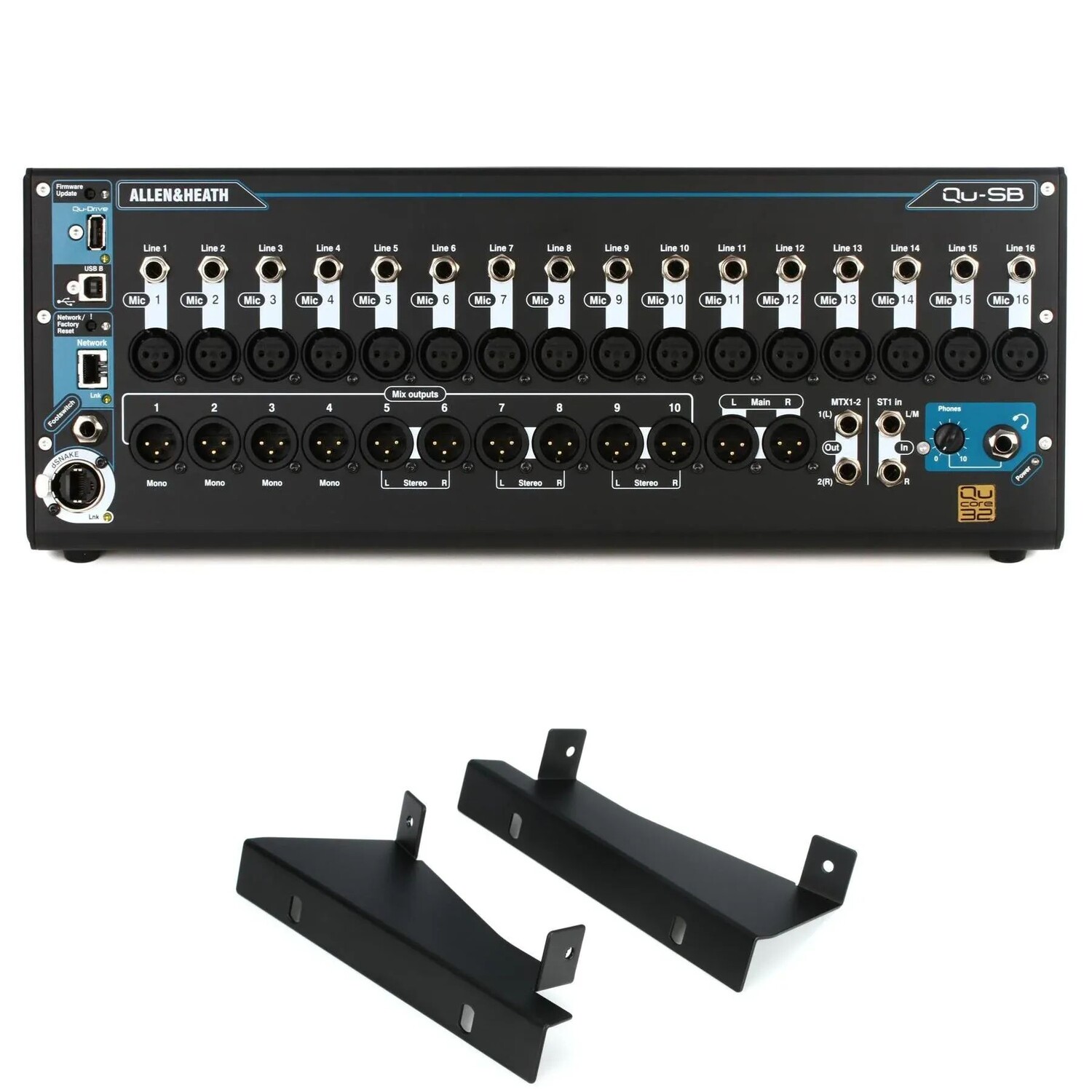 Allen & Heath Qu-SB 16-канальный портативный цифровой микшер с комплектом для монтажа в стойку
Allen & Heath Qu-SB 16-канальный портативный цифровой микшер с комплектом для монтажа в стойку