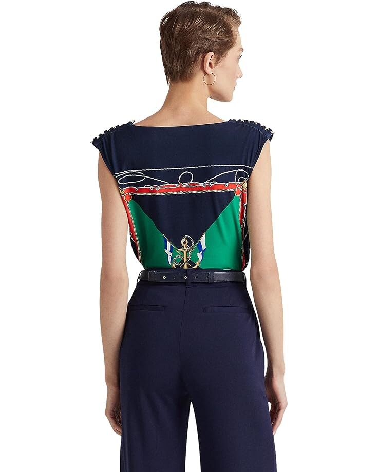 Топ LAUREN Ralph Lauren Print Jersey Sleeveless Cowl Neck Top, цвет Navy/Green Multi
Топ LAUREN Ralph Lauren Print Jersey Sleeveless Cowl Neck Top, цвет Navy/Green Multi