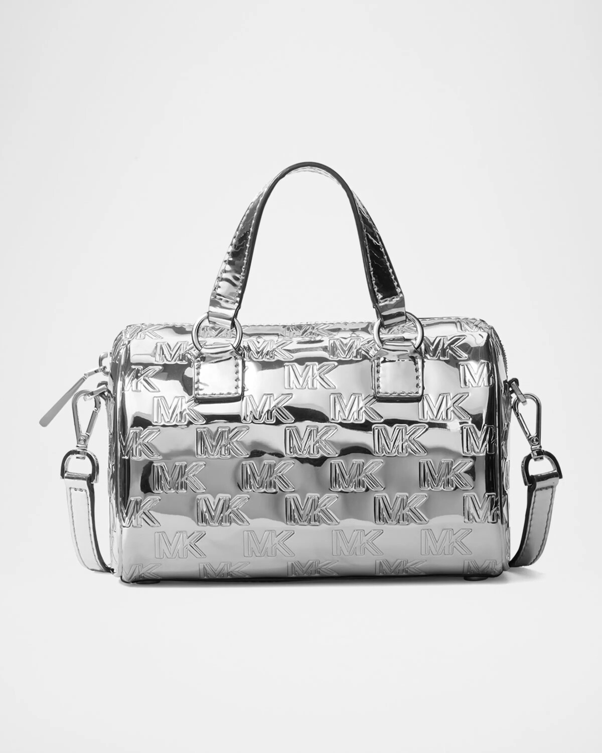 Сумка Mason с металлизированной ручкой сверху и монограммой Michael Michael Kors, серебряный
Сумка Mason с металлизированной ручкой сверху и монограммой Michael Michael Kors, серебряный