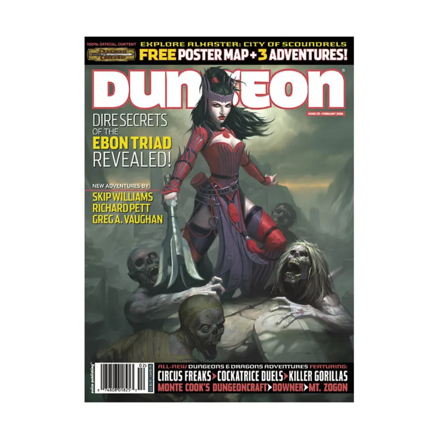 Журнал #131 "Dire Secrets of the Ebon Triad, Explore Alhaster - City of Scoundrels", Dungeon Magazine #101 - #150
Журнал #131 "Dire Secrets of the Ebon Triad, Explore Alhaster - City of Scoundrels", Dungeon Magazine #101 - #150