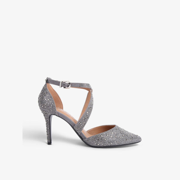 Туфли Kross на каблуке из плетеной ткани, украшенной кристаллами Carvela, серый
Туфли Kross на каблуке из плетеной ткани, украшенной кристаллами Carvela, серый