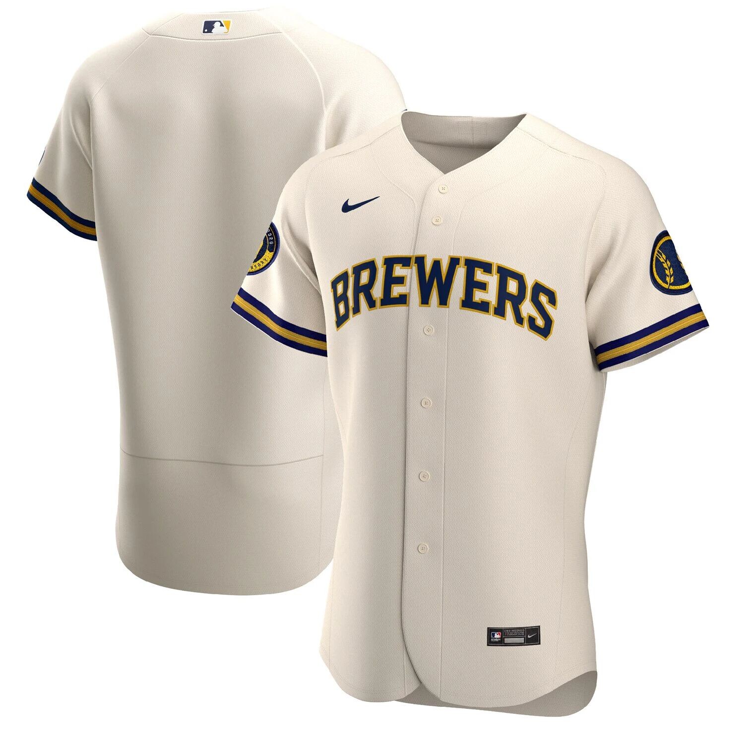 Мужская футболка Nike Cream Milwaukee Brewers Alternate 2020 Authentic Team
Мужская футболка Nike Cream Milwaukee Brewers Alternate 2020 Authentic Team