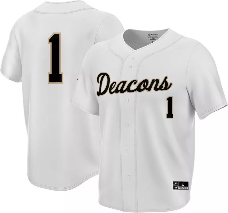 Мужская белая альтернативная бейсбольная майка Prosphere Wake Forest Demon Deacons #1
Мужская белая альтернативная бейсбольная майка Prosphere Wake Forest Demon Deacons #1