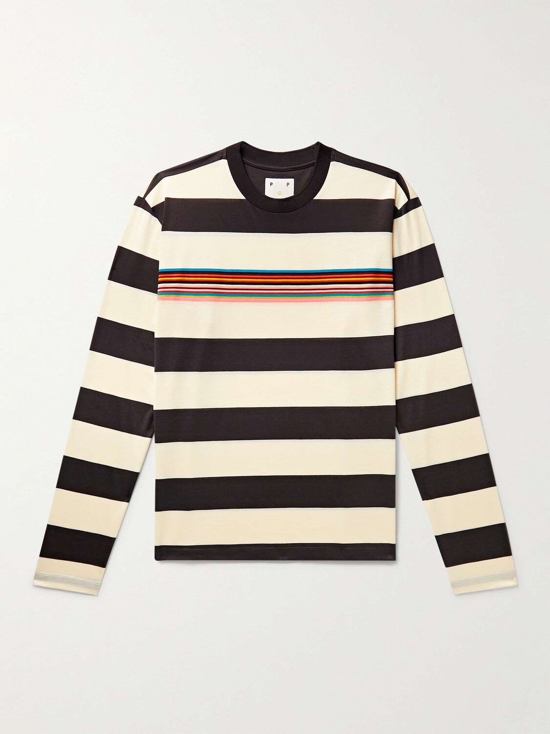 Полосатая футболка из хлопкового джерси с вышитым логотипом Paul Smith POP TRADING COMPANY, кремовый, Бежевый
Полосатая футболка из хлопкового джерси с вышитым логотипом Paul Smith POP TRADING COMPANY, кремовый, Бежевый