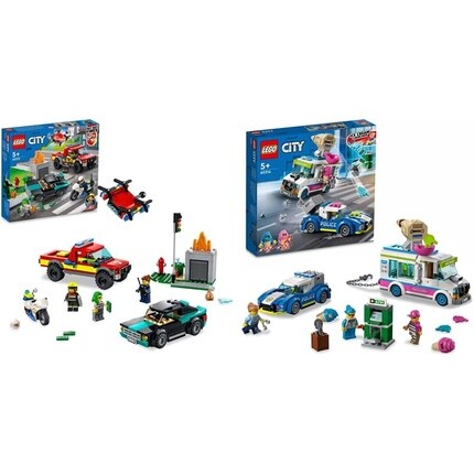Конструктор Lego 60314 City погоня на грузовике с мороженым / полицейская погоня с ледяной пушкой
Конструктор Lego 60314 City погоня на грузовике с мороженым / полицейская погоня с ледяной пушкой