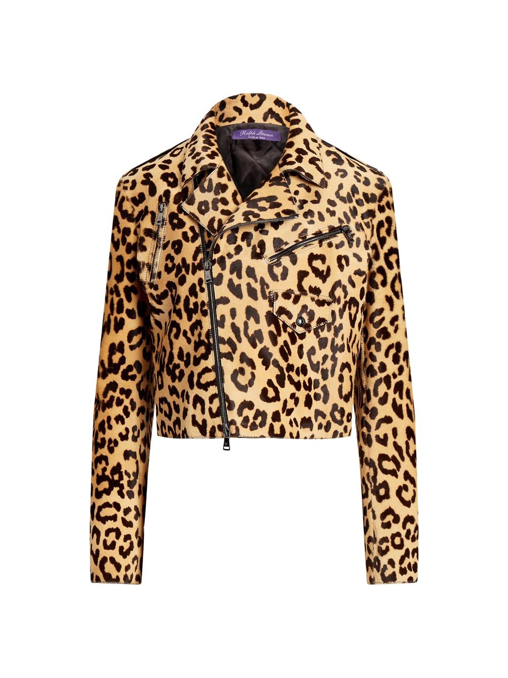 Мотоциклетная куртка из телячьей шерсти с леопардовым принтом Ralph Lauren Collection, черный
Мотоциклетная куртка из телячьей шерсти с леопардовым принтом Ralph Lauren Collection, черный