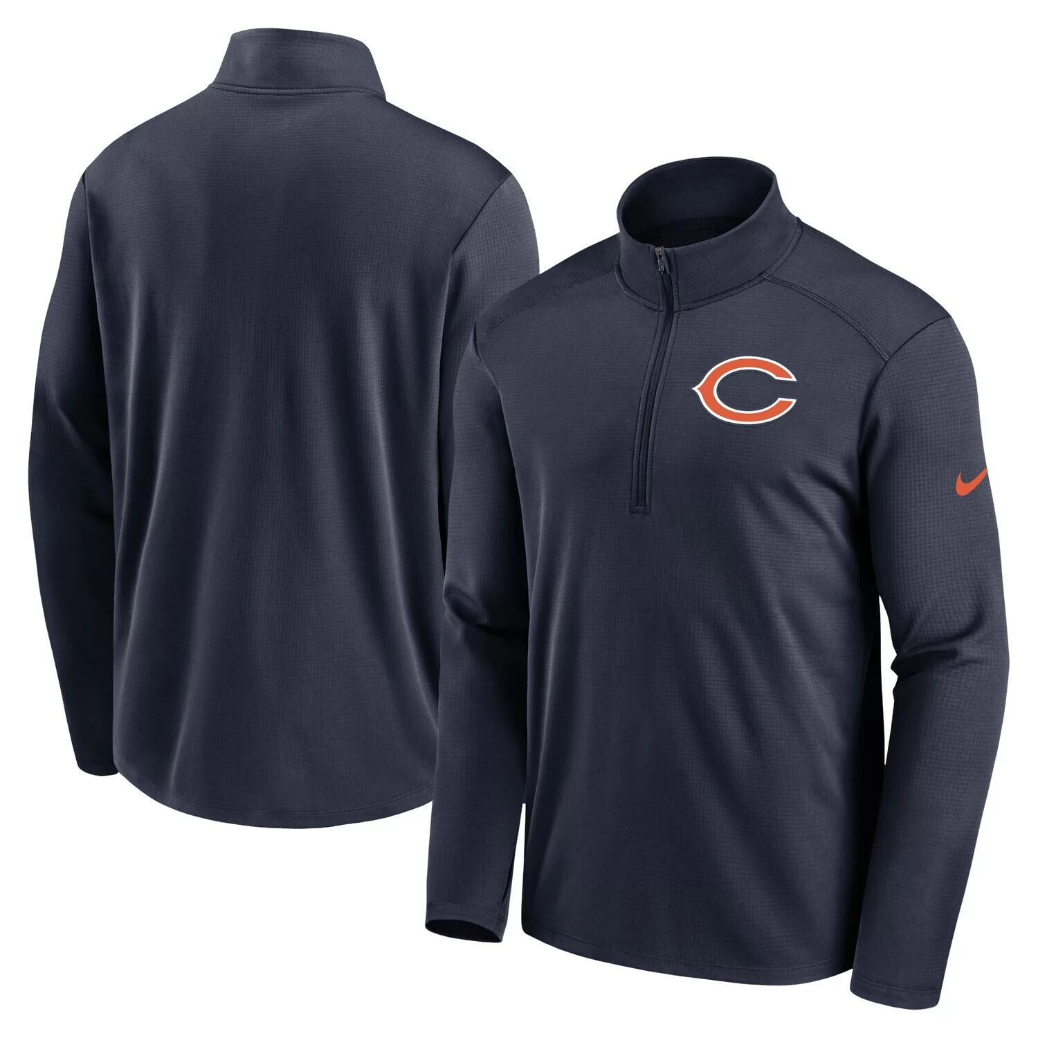 Мужская темно-синяя куртка с молнией до половины длины и логотипом Chicago Bears Pacer Performance Nike
Мужская темно-синяя куртка с молнией до половины длины и логотипом Chicago Bears Pacer Performance Nike