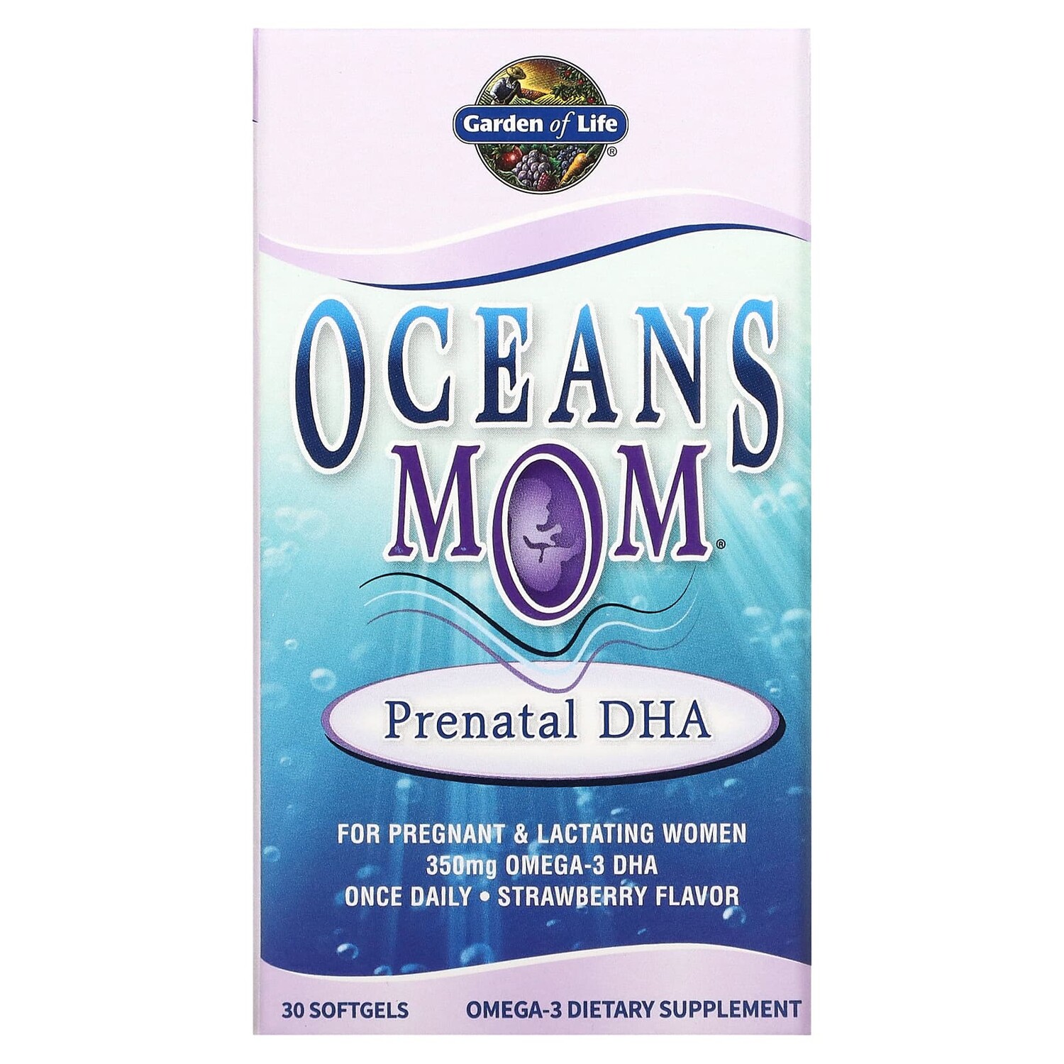 Oceans Mom, пренатальная ДГК со вкусом клубники, 30 мягких желатиновых капсул, Garden of Life
Oceans Mom, пренатальная ДГК со вкусом клубники, 30 мягких желатиновых капсул, Garden of Life