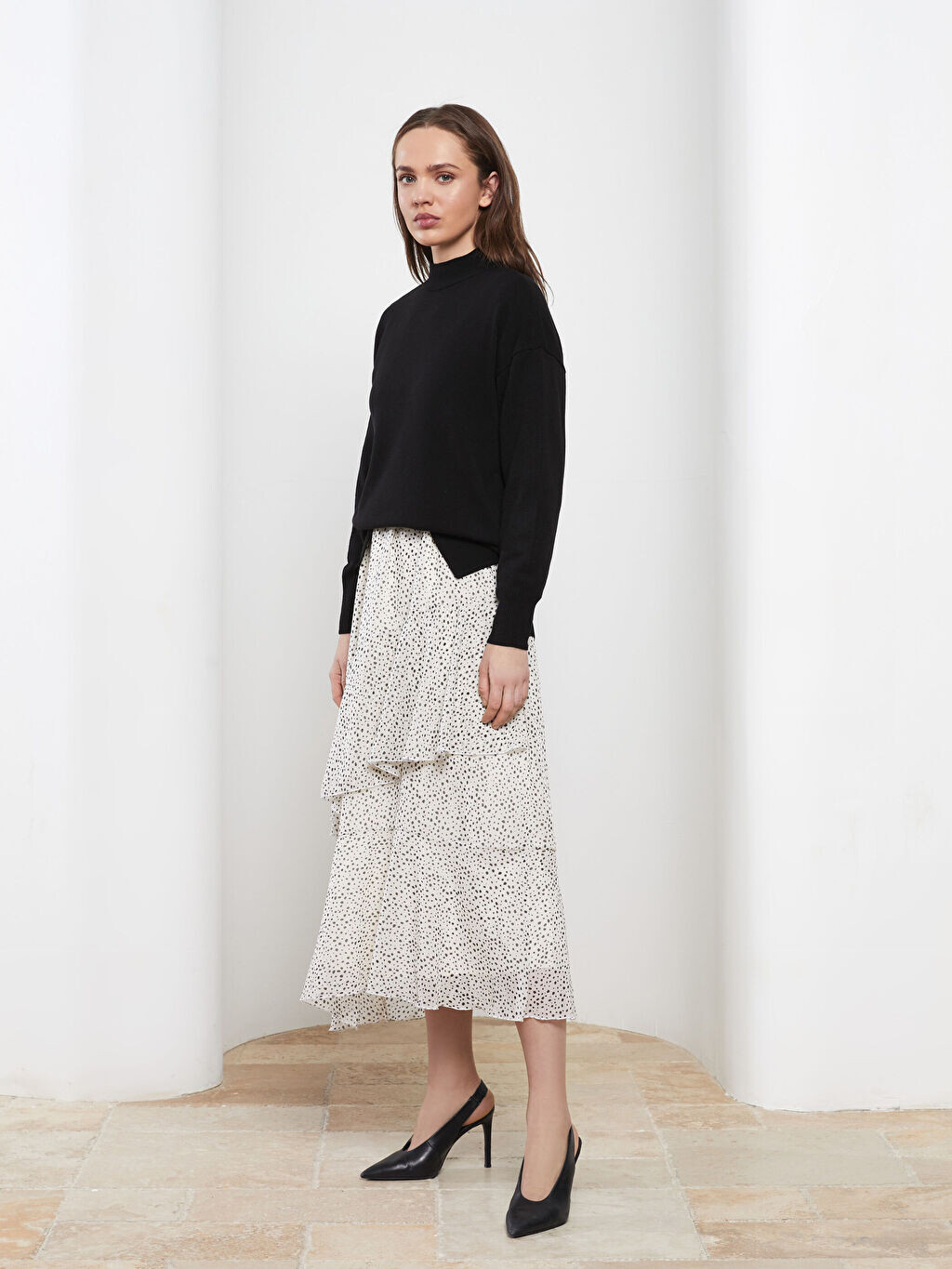 Половина водолазки прямой с длинным рукавом Женская трикотажная туника LCW Modest
Половина водолазки прямой с длинным рукавом Женская трикотажная туника LCW Modest