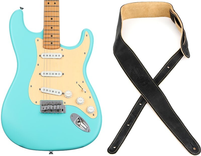 Squier 40th Anniversary Stratocaster Electric Guitar Vintage Edition - Satin Seafoam Green с кленовым грифом в комплекте с Fender Road Worn Strap - Black Squier + Fender 0379510549=1 0990660006=1
Squier 40th Anniversary Stratocaster Electric Guitar Vintage Edition - Satin Seafoam Green с кленовым грифом в комплекте с Fender Road Worn Strap - Black Squier + Fender 0379510549=1 0990660006=1