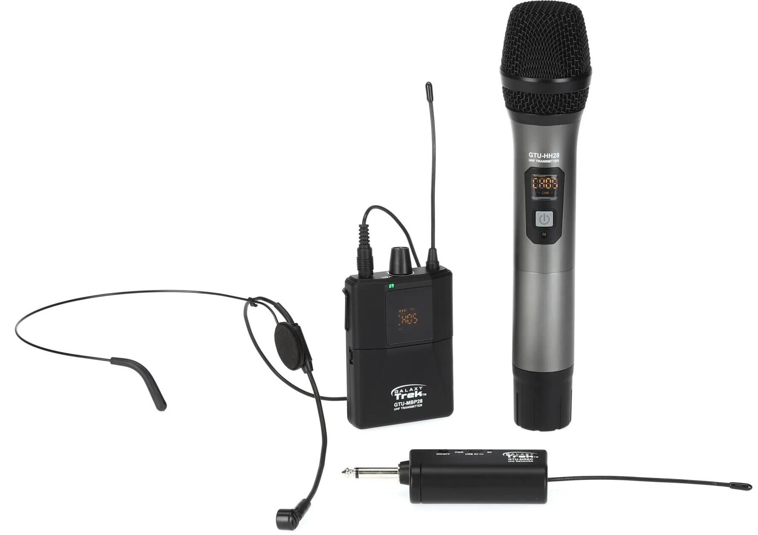 Galaxy Audio GTU-SHP5AB GTU Galaxy Trek Двойная беспроводная комбинированная микрофонная система UHF
Galaxy Audio GTU-SHP5AB GTU Galaxy Trek Двойная беспроводная комбинированная микрофонная система UHF
