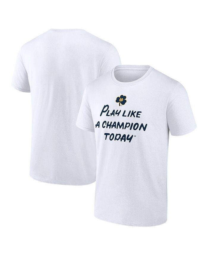 Мужская белая футболка с логотипом Notre Dame Fighting Irish Play Like A Champion Today Shamrock Fanatics, белый
Мужская белая футболка с логотипом Notre Dame Fighting Irish Play Like A Champion Today Shamrock Fanatics, белый