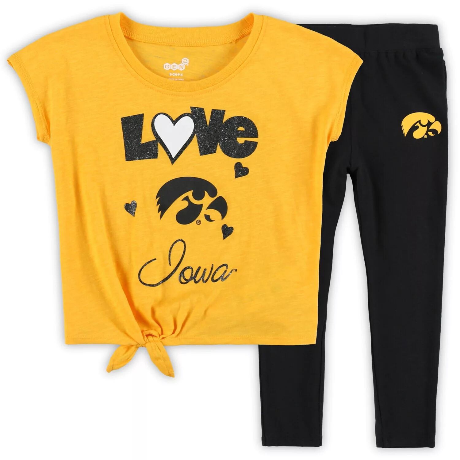 Комплект из футболки и леггинсов Iowa Hawkeyes Forever Love Team для малышей золотого/черного цвета Outerstuff
Комплект из футболки и леггинсов Iowa Hawkeyes Forever Love Team для малышей золотого/черного цвета Outerstuff