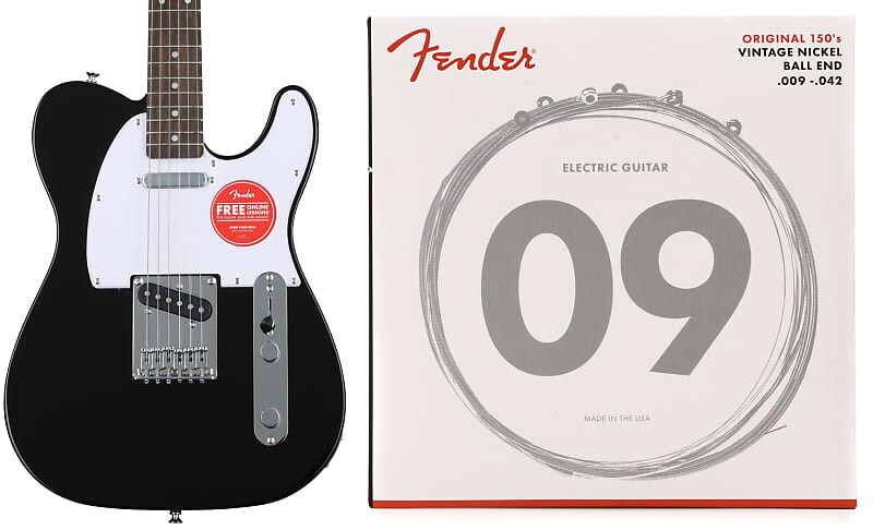 Электрогитара Squier Bullet Telecaster с грифом Laurel — черный комплект с Fender 150L, оригинальные винтажные никелевые струны для электрогитары 150-х годов — .009-.042 Light Squier + Fender 0370045506=1 0730150403=1
Электрогитара Squier Bullet Telecaster с грифом Laurel — черный комплект с Fender 150L, оригинальные винтажные никелевые струны для электрогитары 150-х годов — .009-.042 Light Squier + Fender 0370045506=1 0730150403=1