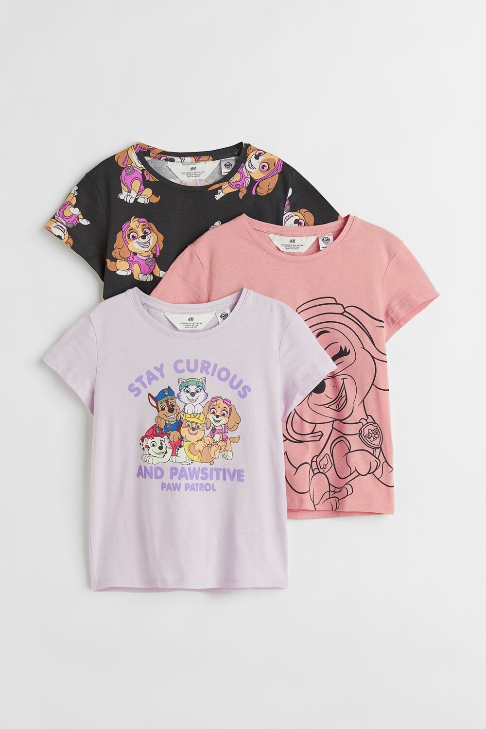 Комплект футболок H&M Kids Printed Jersey Paw Patrol, 3 предмета, сиреневый/черный
Комплект футболок H&M Kids Printed Jersey Paw Patrol, 3 предмета, сиреневый/черный